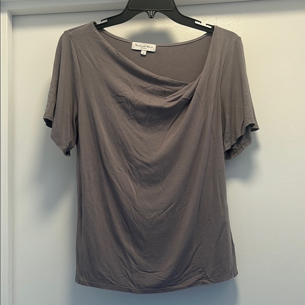 LIKE NEW! MICHAEL STARS short sleeve Gray Women's Top SZ SM